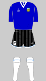 argentina 1986 world cup change kit